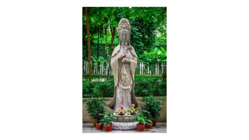 Avalokiteśvara (colloquially known as <i>kwan im ma</i>)